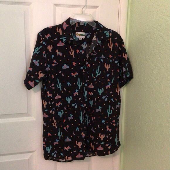 Tipsy Elves Cactus Fiesta button down shirt Medium - Picture 1 of 5